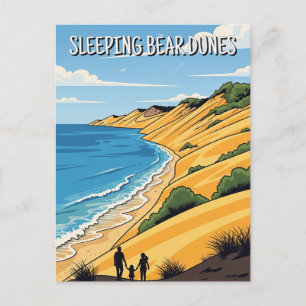Sleeping Bear Dunes Michigan Travel Postcard