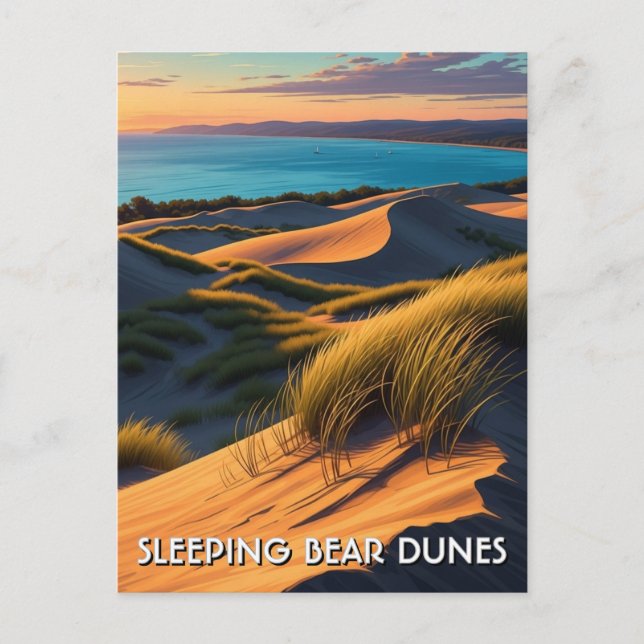 Sleeping Bear Dunes Michigan Travel Postcard (Front)