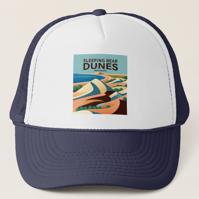 Sleeping Bear Dunes Michigan Trucker Hat (Front)