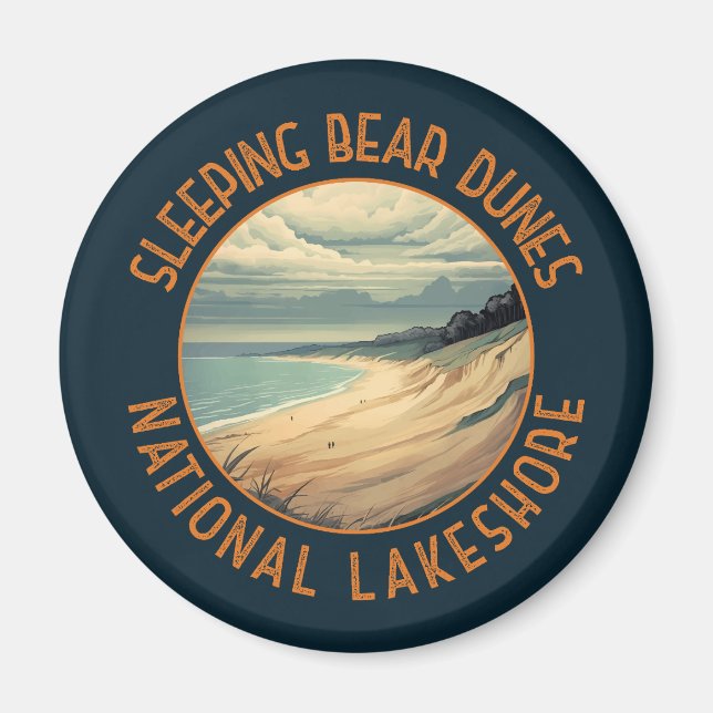 Sleeping Bear Dunes National Lakeshore Circle Magnet (Front)