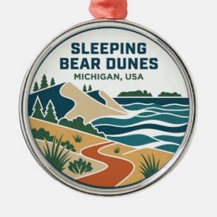 Sleeping Bear Dunes National Lakeshore USA Metal Tree Decoration
