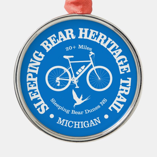 Sleeping Bear HT (cycling) Metal Tree Decoration (Front)