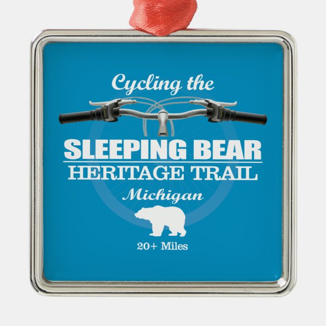 Sleeping Bear HT (H2) Metal Tree Decoration (Front)