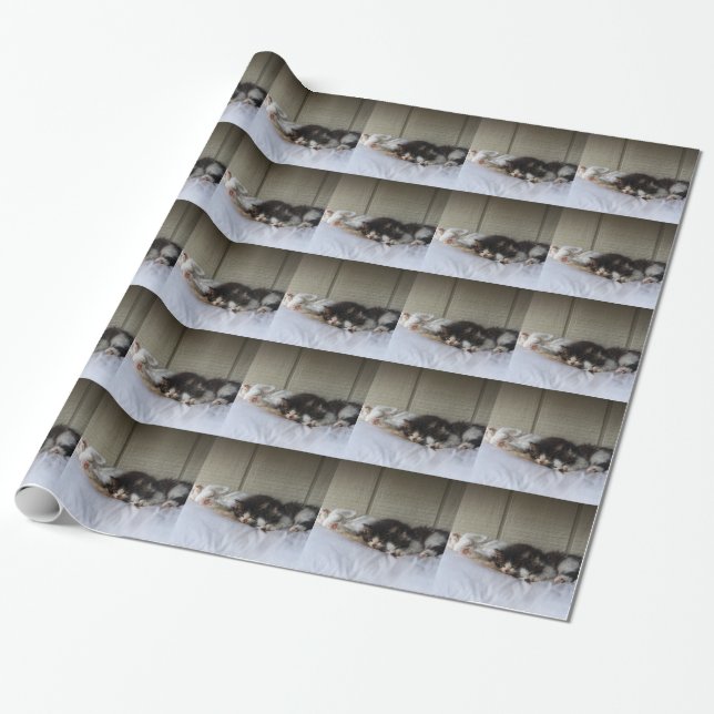 Sleeping Beauties Wrapping Paper (Unrolled)