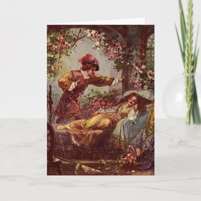 Sleeping Beauty and Prince Greeting Card (Front)