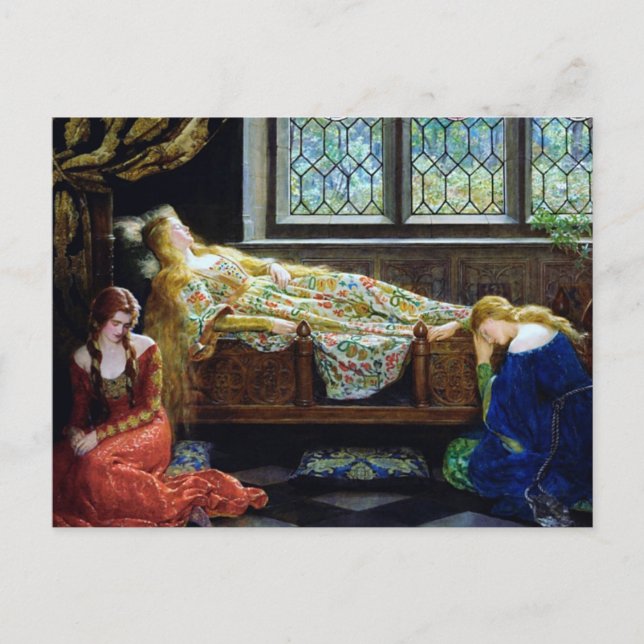 Sleeping Beauty and the Maidens Postcard (Front)