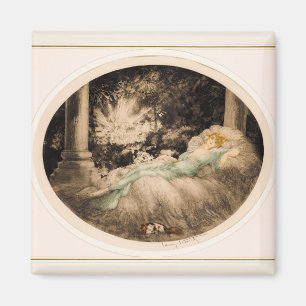 Sleeping Beauty by Louis Icart Magnet