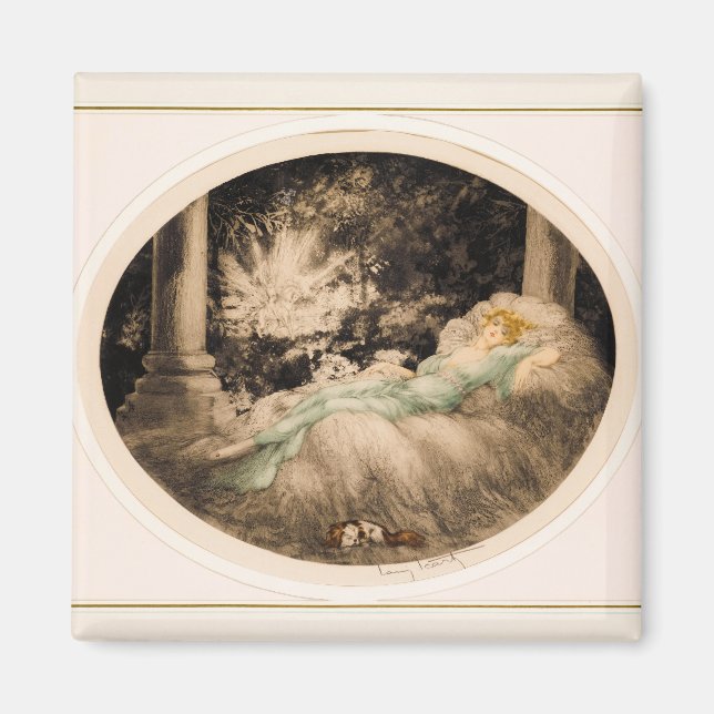 Sleeping Beauty by Louis Icart Magnet (Front)