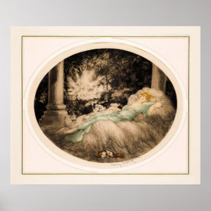 Sleeping Beauty by Louis Icart Poster
