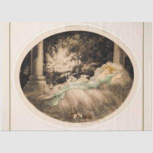 Sleeping Beauty by Louis Icart Tissue Paper