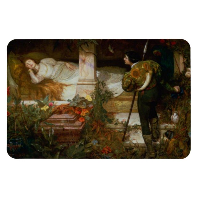 Sleeping Beauty (Enchanting Fairy Tale Scene) Magnet (Horizontal)