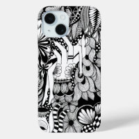 Sleeping Beauty – Monochrome Floral Hand-Drawn Art