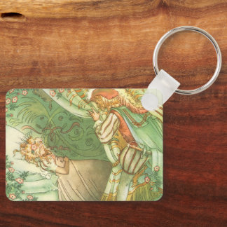 Sleeping Beauty Princess, Vintage Fairy Tale Key Ring
