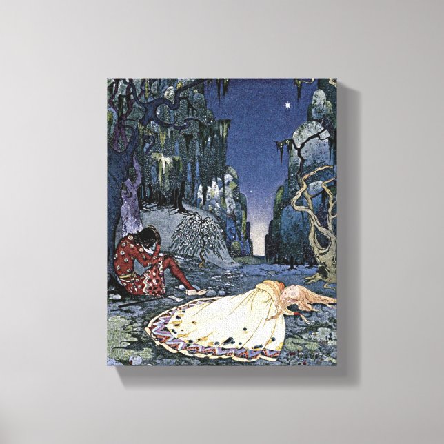 Sleeping Beauty Princess Vintage Magic Romance Canvas Print (Front)