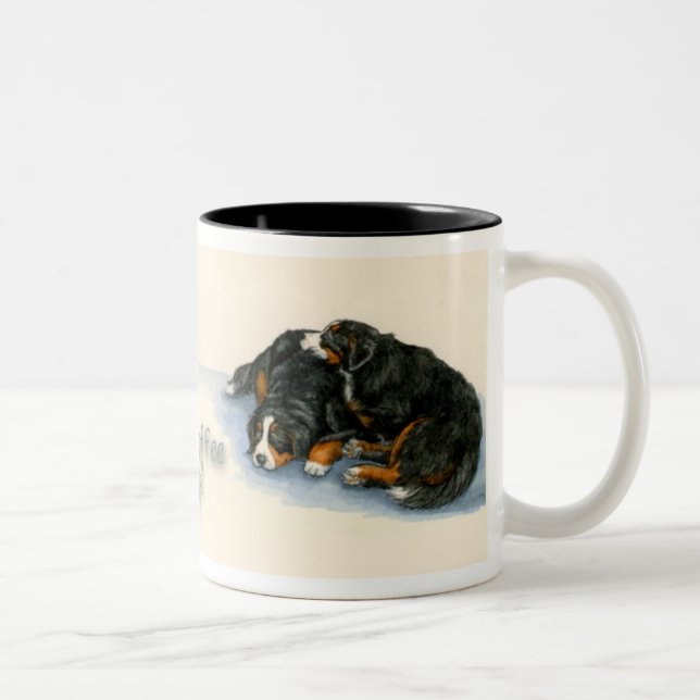 Sleeping Berners Two-Tone Coffee Mug (Right)