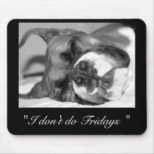 Sleeping boxer mousepad