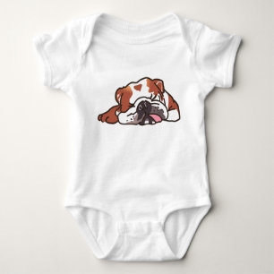 Sleeping Bulldog Baby Bodysuit