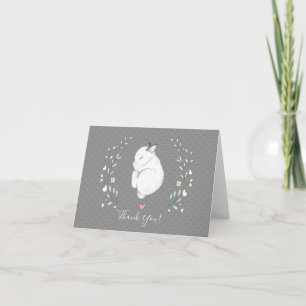 Sleeping Bunny Baby Shower Thank You Note Card