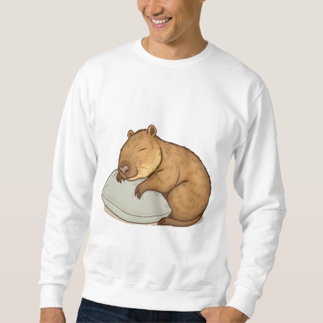 sleeping Capybara Sleepybara Sweatshirt (Front)