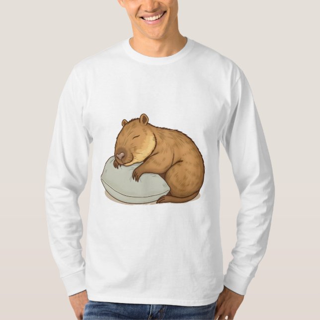 sleeping Capybara Sleepybara T-Shirt (Front)
