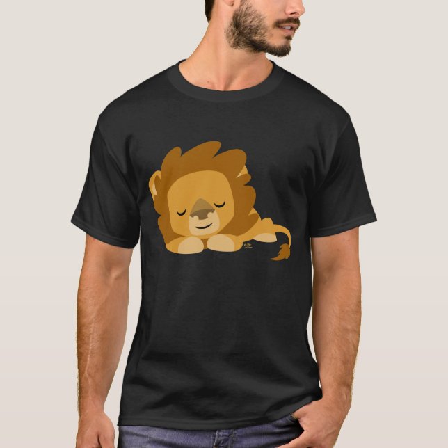 Sleeping Cartoon Lion T-shirt (Front)