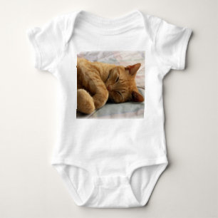 Sleeping Cat Baby Bodysuit