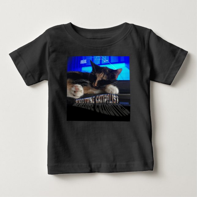 Sleeping Cat Baby T-Shirt (Front)