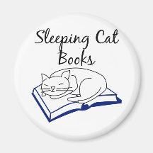Sleeping Cat Books magnet