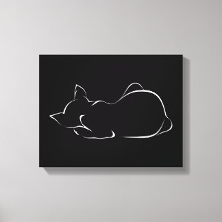 Sleeping cat canvas print
