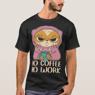 Sleeping Cat Coffee Espresso Coffee Cup Men Women T-Shirt