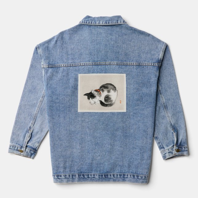 Sleeping Cat Denim Jacket (Back)