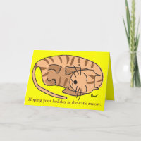 Sleeping Cat Greeting Card