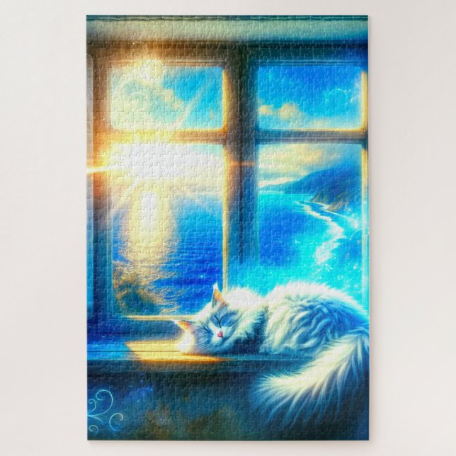 Sleeping Cat Jigsaw Puzzle (Vertical)
