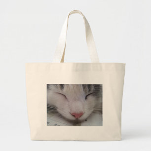 Sleeping Cat Large Tote Bag