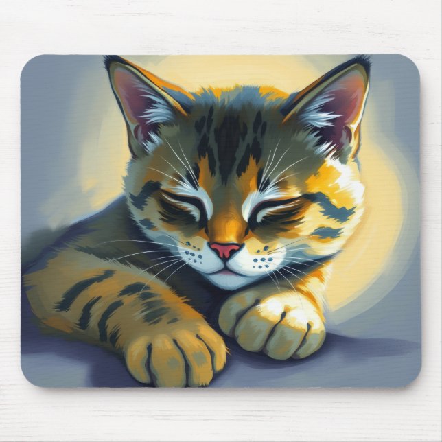 Sleeping cat mouse pad (Front)