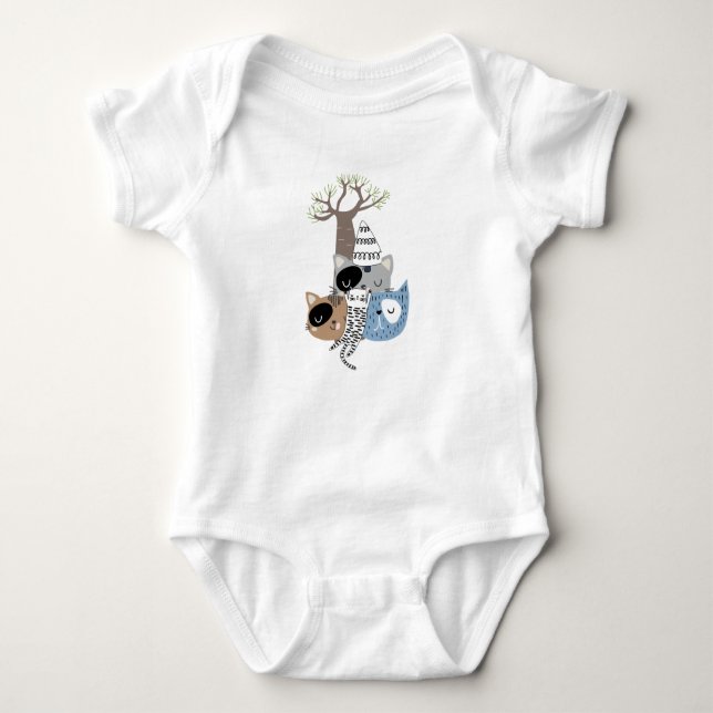 Sleeping cat Tote Bag Baby Bodysuit (Front)