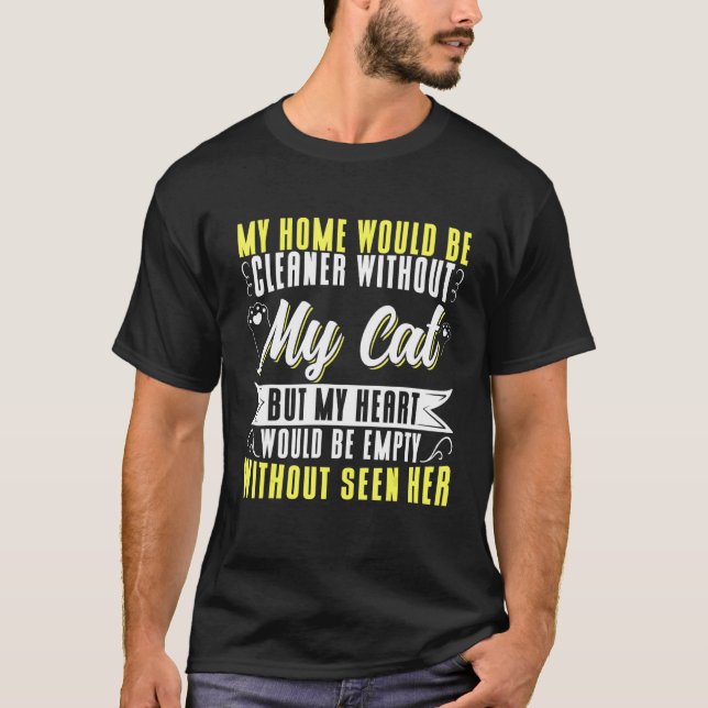 Sleeping Cat With Open Eyes Cat T-Shirt (Front)