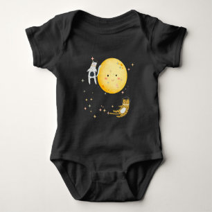 Sleeping cats and the moon baby bodysuit