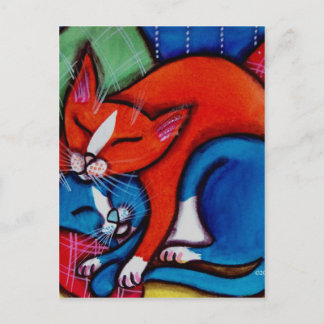 Sleeping Cats Postcard