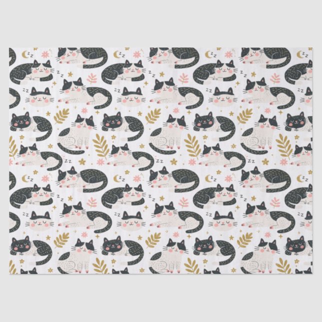 Sleeping Cats Tissue Paper (Front)