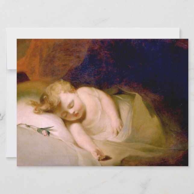 Sleeping Child (by Thomas Sully) Card (Front)