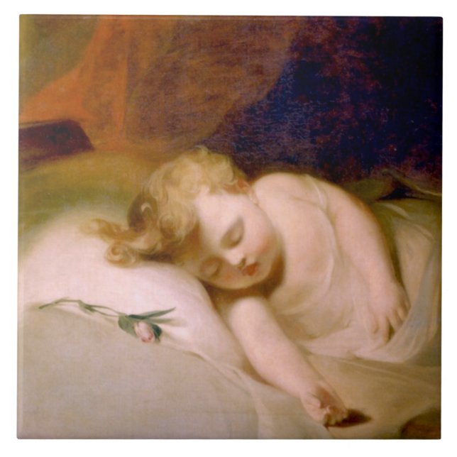 Sleeping Child (by Thomas Sully) Tile (Front)