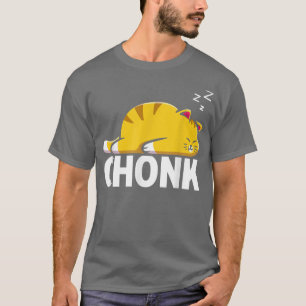 Sleeping Chonk Cat Fat Kitten Cats Lover Owner Ani T-Shirt