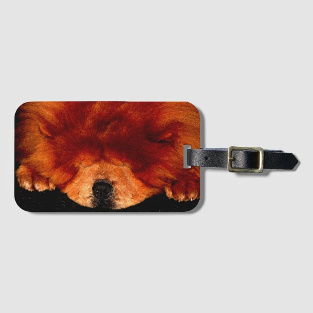Sleeping Chow Chow bc lta Luggage Tag (Front Horizontal)