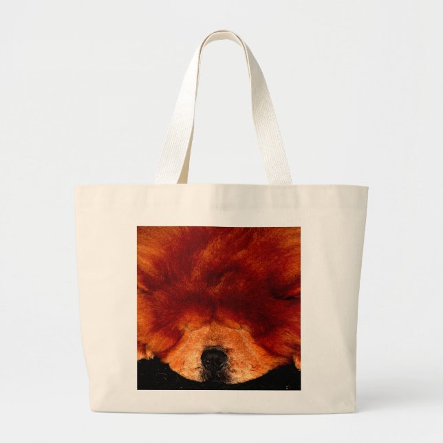 Sleeping Chow Chow jtcna Large Tote Bag (Front)