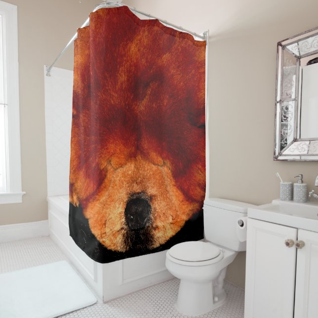 Sleeping Chow Chow sccnm Shower Curtain (In Situ)