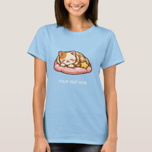 Sleeping Cute Kitten of the Dreamy Gift Charm T-Shirt