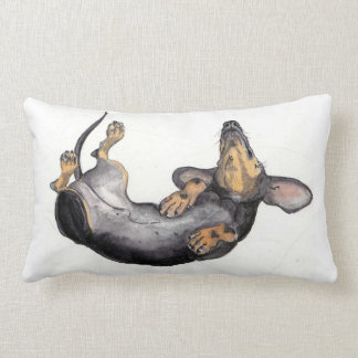 sleeping dachshund cushion
