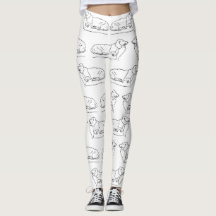 Sleeping Dachshund Dog Leggings