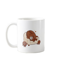 Sleeping Dad cute coffee bean